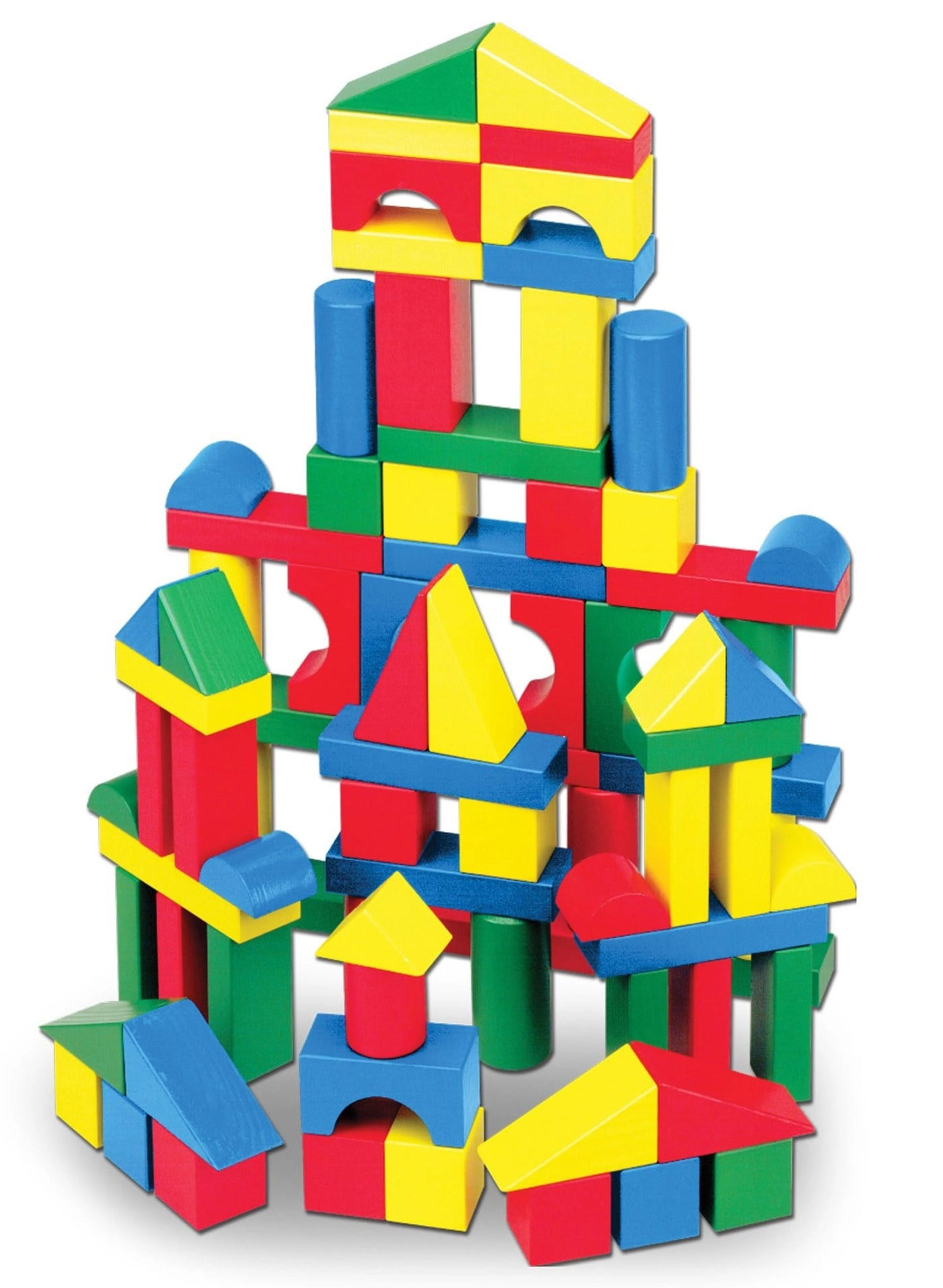 DURKU Wood Blocks Set - 1+ Years 100 pieces