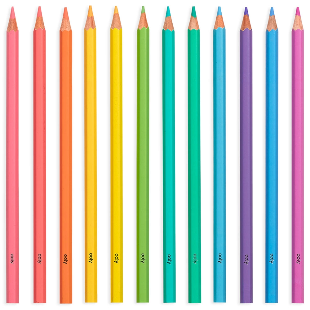 Pastel Hues Coloured Pencils - 12