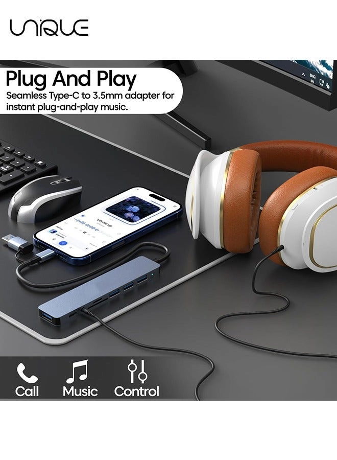 8-in-1 USB + Type C Converter - True