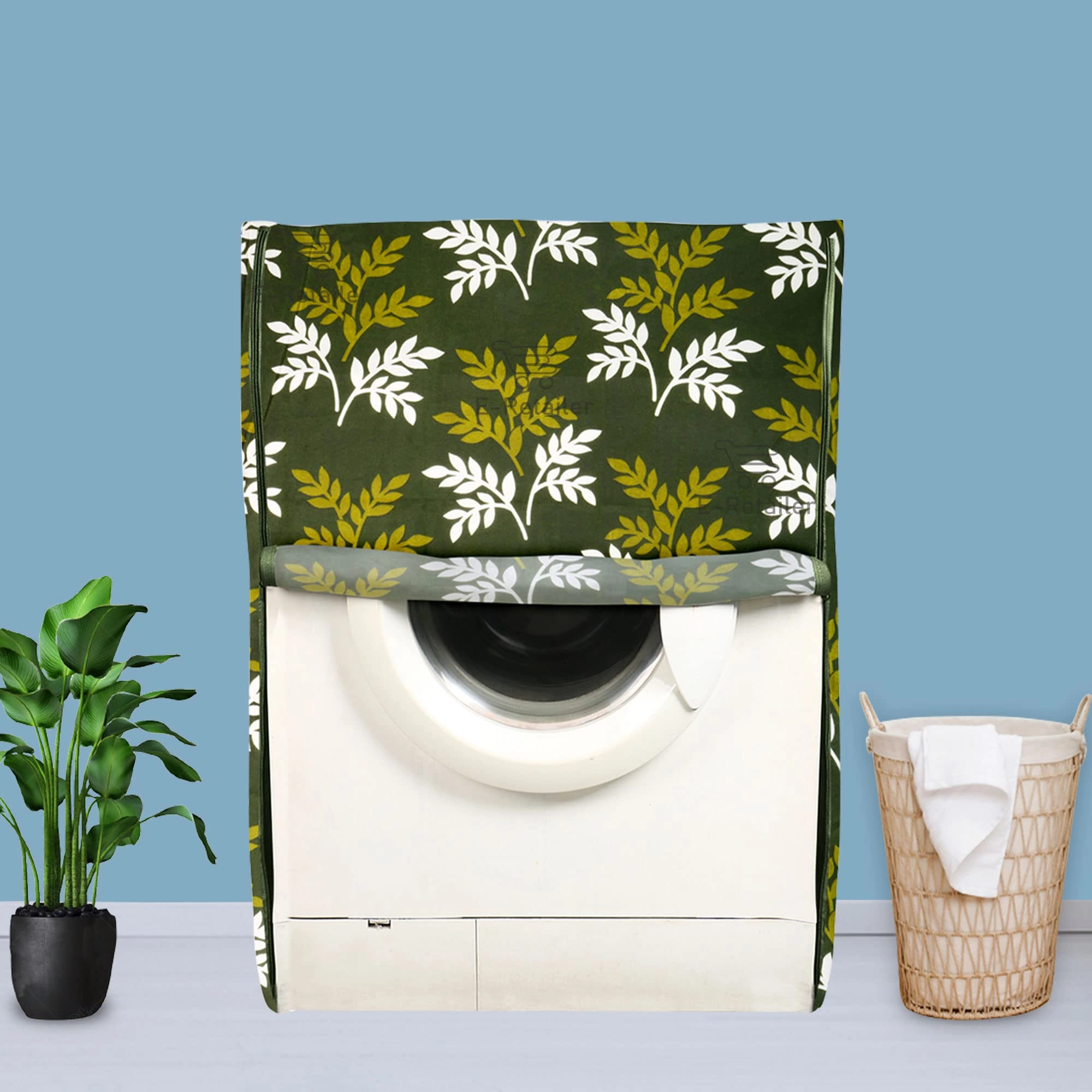 Front Load Washing Machine Cover - 8KG Polyester Green