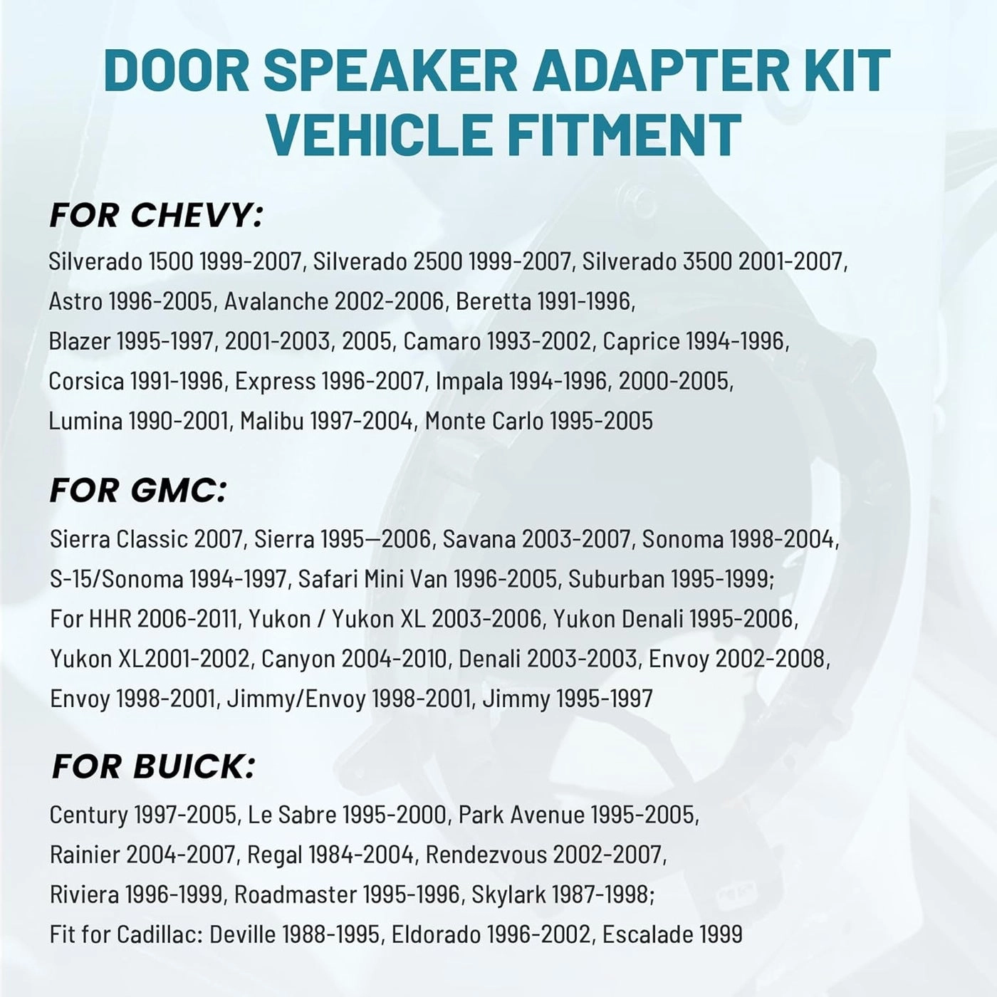 Speaker Adapter Bracket - 6.5 Inch Wire Harness