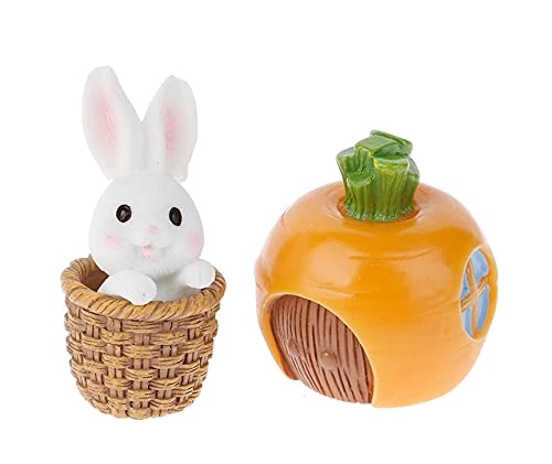 Miniature Rabbits Figurines - Resin