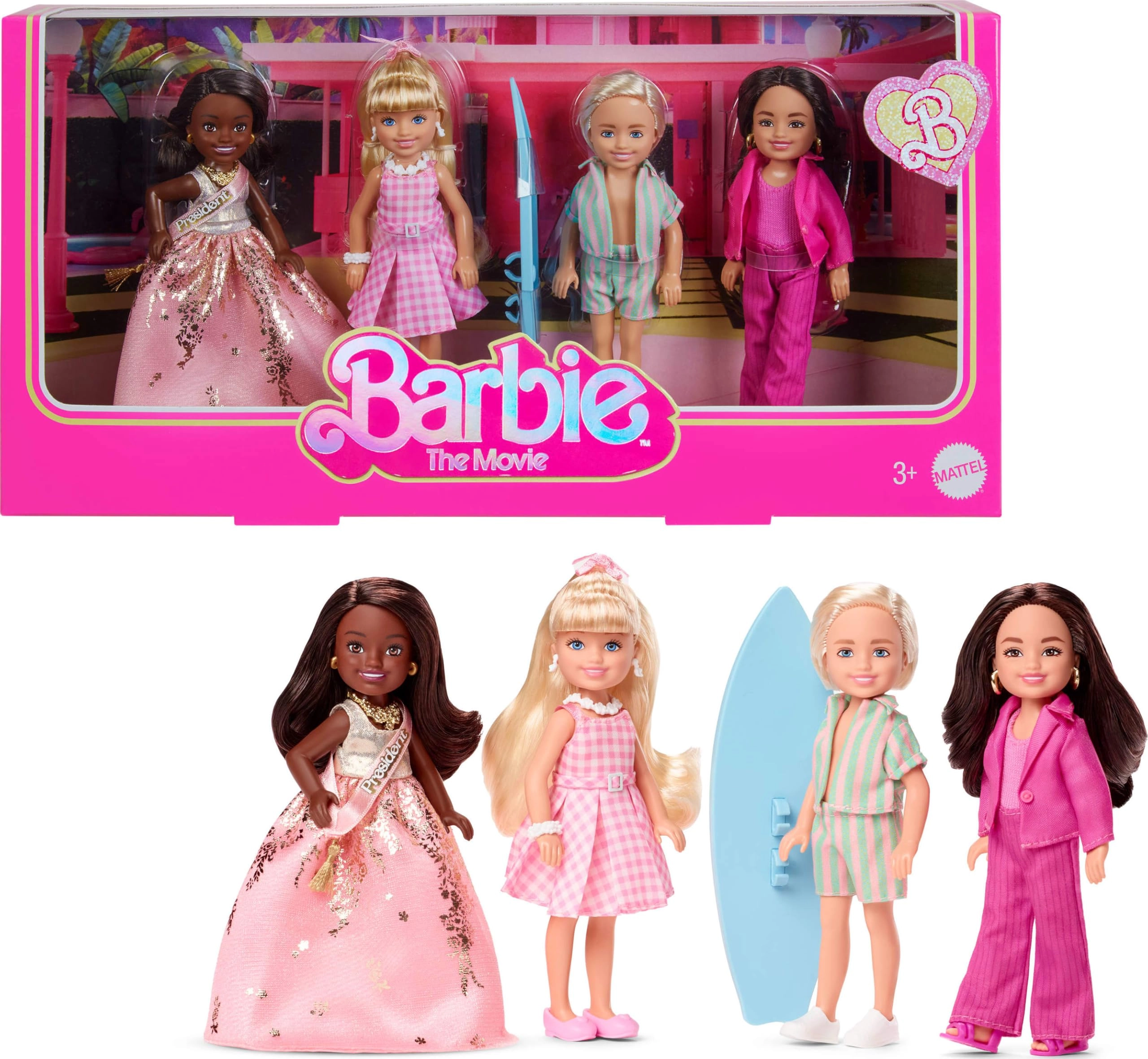 Barbie Chelsea Collectible Dolls - 4 Dolls Pack Ages 3+