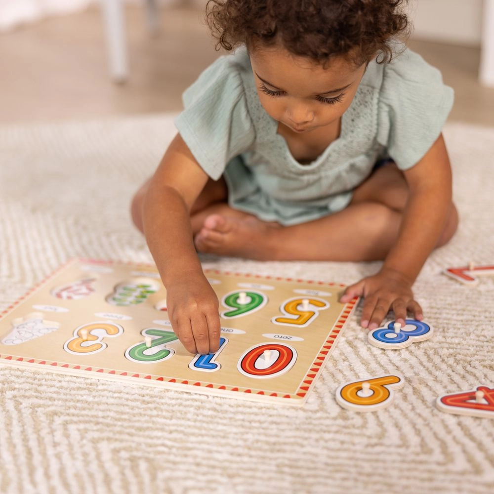 Lift & See Numbers Wooden Peg Puzzle - 2 to 5 years 10 piece(s)