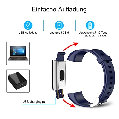 Fitness Bracelet - Heart Rate Monitor IP68 Waterproof