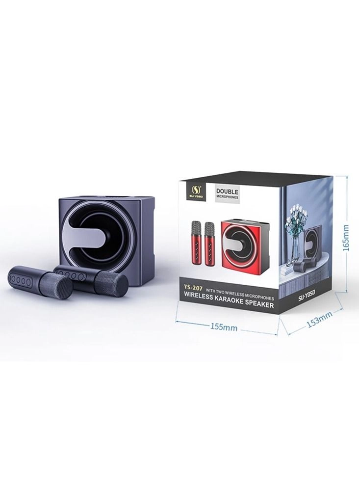 Portable Bluetooth Speaker - Two Wireless Microphones