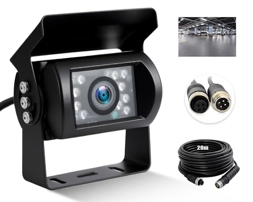 Reversing Camera - 720P Night Vision 18-LED + 4-Pin Aviation Cable - 20M