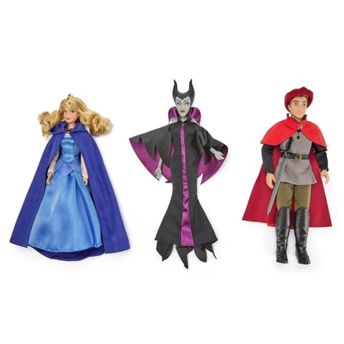 Aurora Doll Gift Set - Sleeping Beauty Play Set Prince Phillip & Maleficent Ages 3+