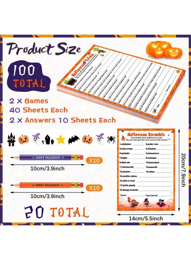 Halloween Games - 120 Pcs For Adults