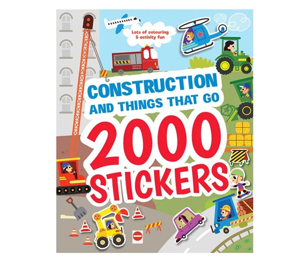 Edu Fun Construction And Things That Go Sticker Book 2000 pcs