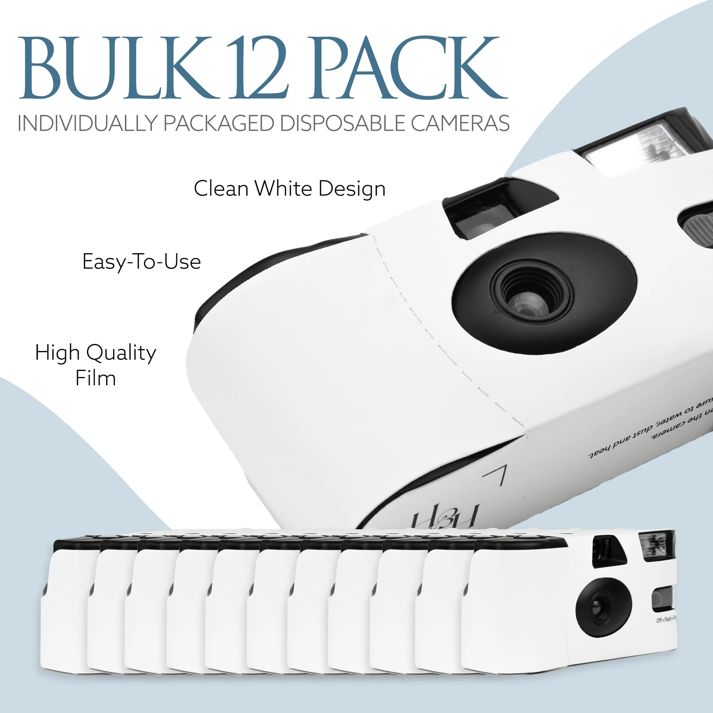 Disposable Cameras - 12 Pack White 35mm ISO 400 Pack