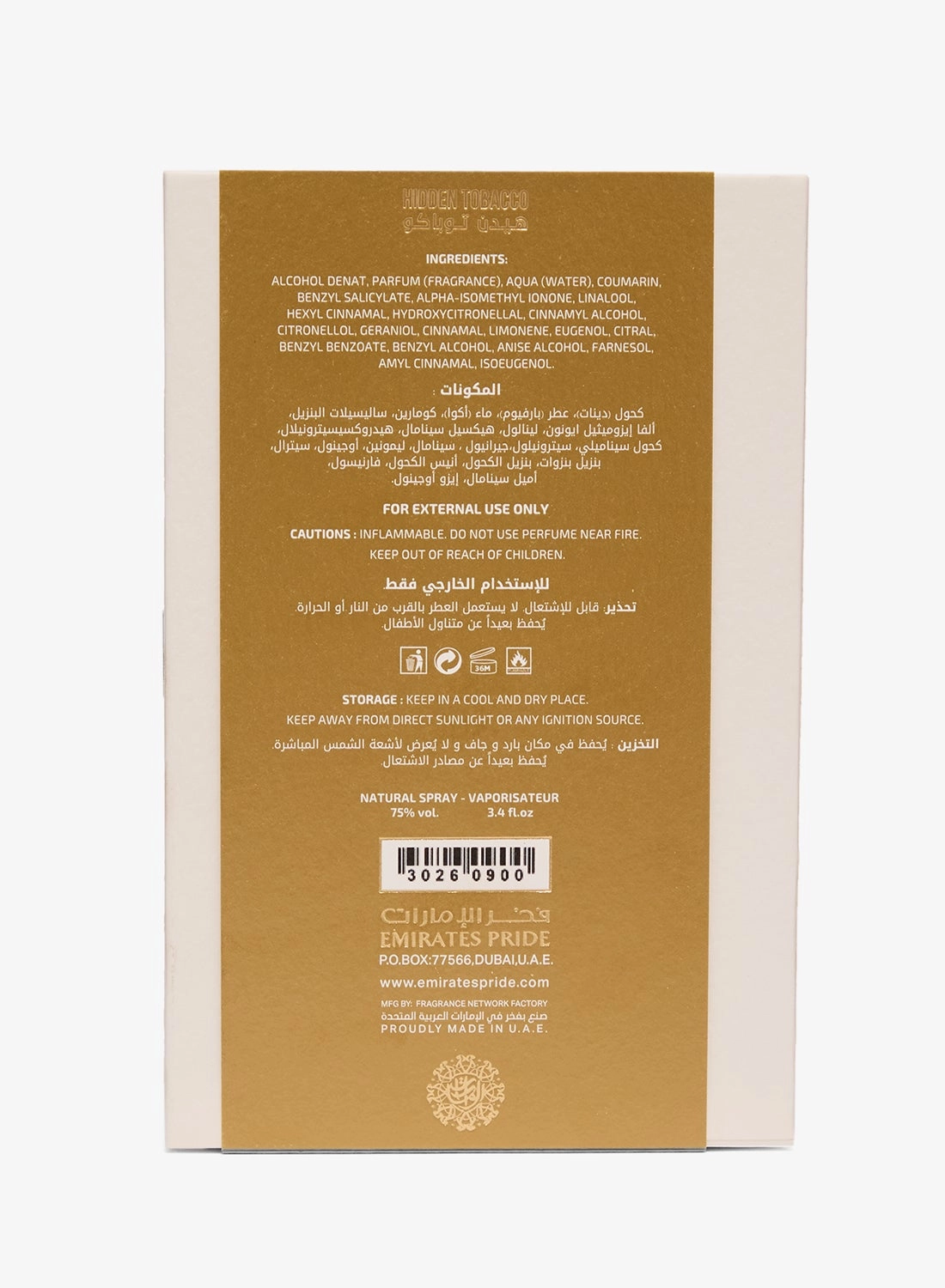 Hidden Tobacco - Eau de Parfum 100 ml