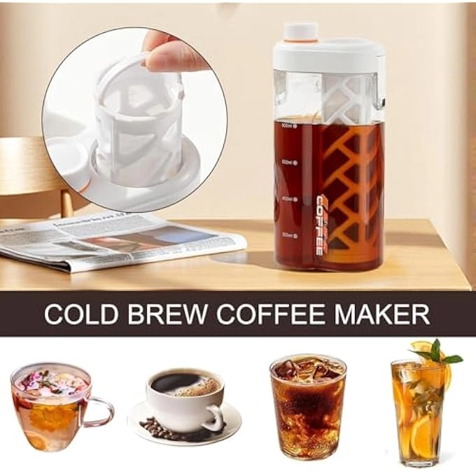 Portable Cold Brew - 350 Mesh LeakProof Measurement Scale