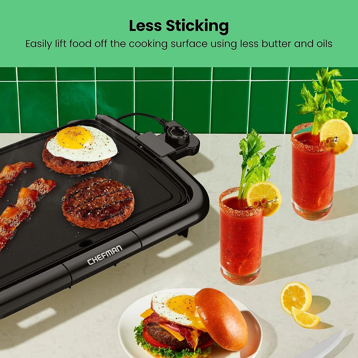 Electric Griddle - 16" 210 sq. Inch 1200 watts