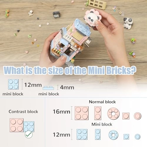 Street View Flower House Shop - Cute Panda 810pcs
