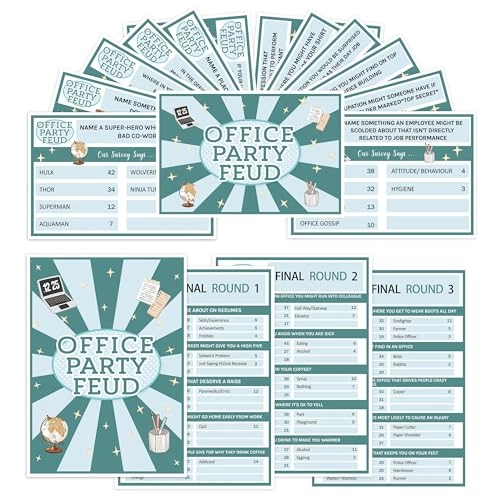 Office Party Feud Game - 18 cards Team Building