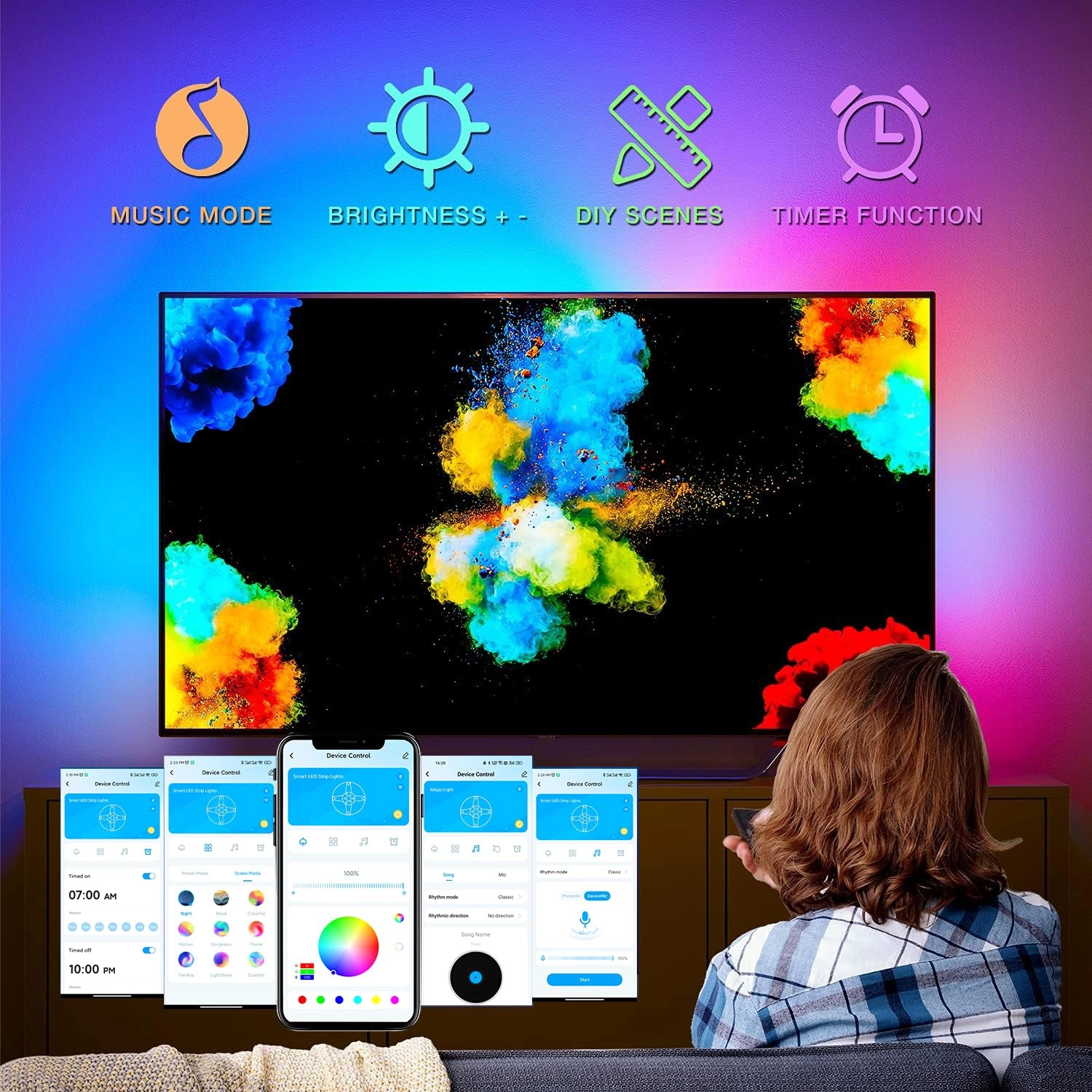 LED Lights for TV - 15ft
