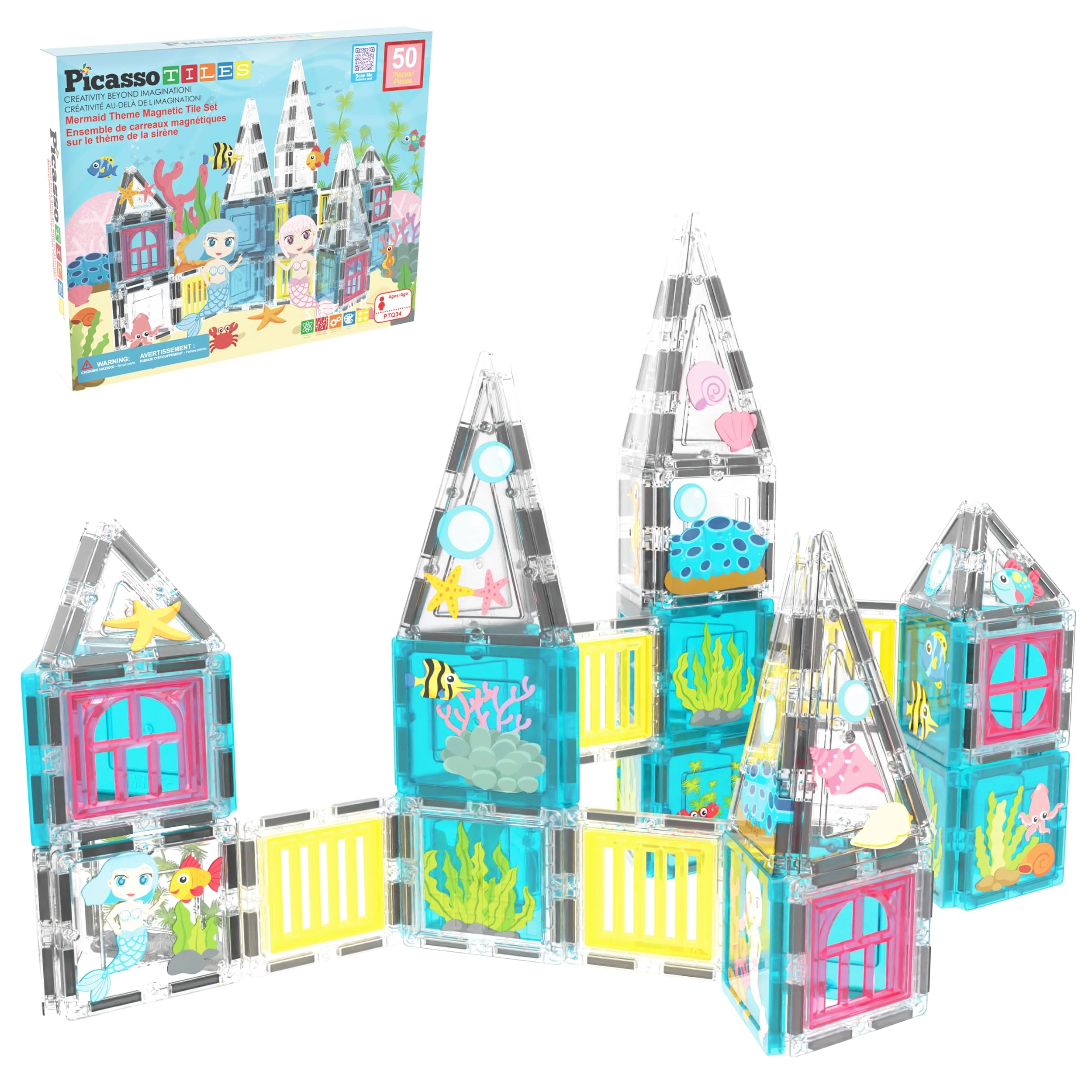 PicassoTiles PTQ34 - Mermaid 50pcs