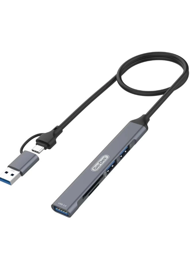 5-in-2 5 Ports USB