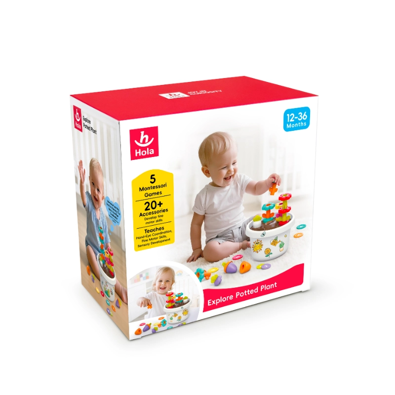 Montessori Potted Plant Toy - Suitable for 12 months & above