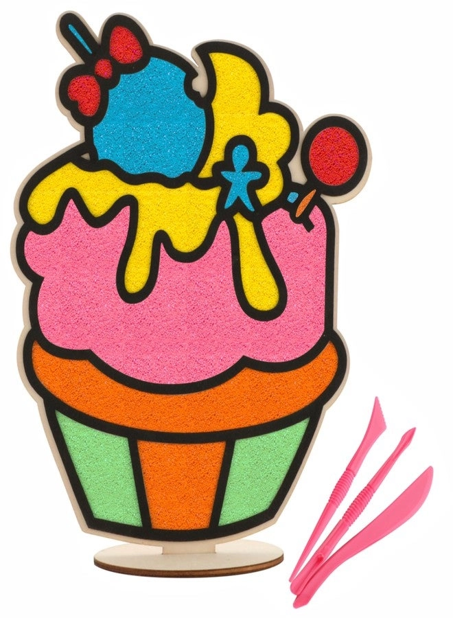 Wooden Honey Bee Board - DIY Foam Clay Art Kit 8 Colors Air Dry Clay