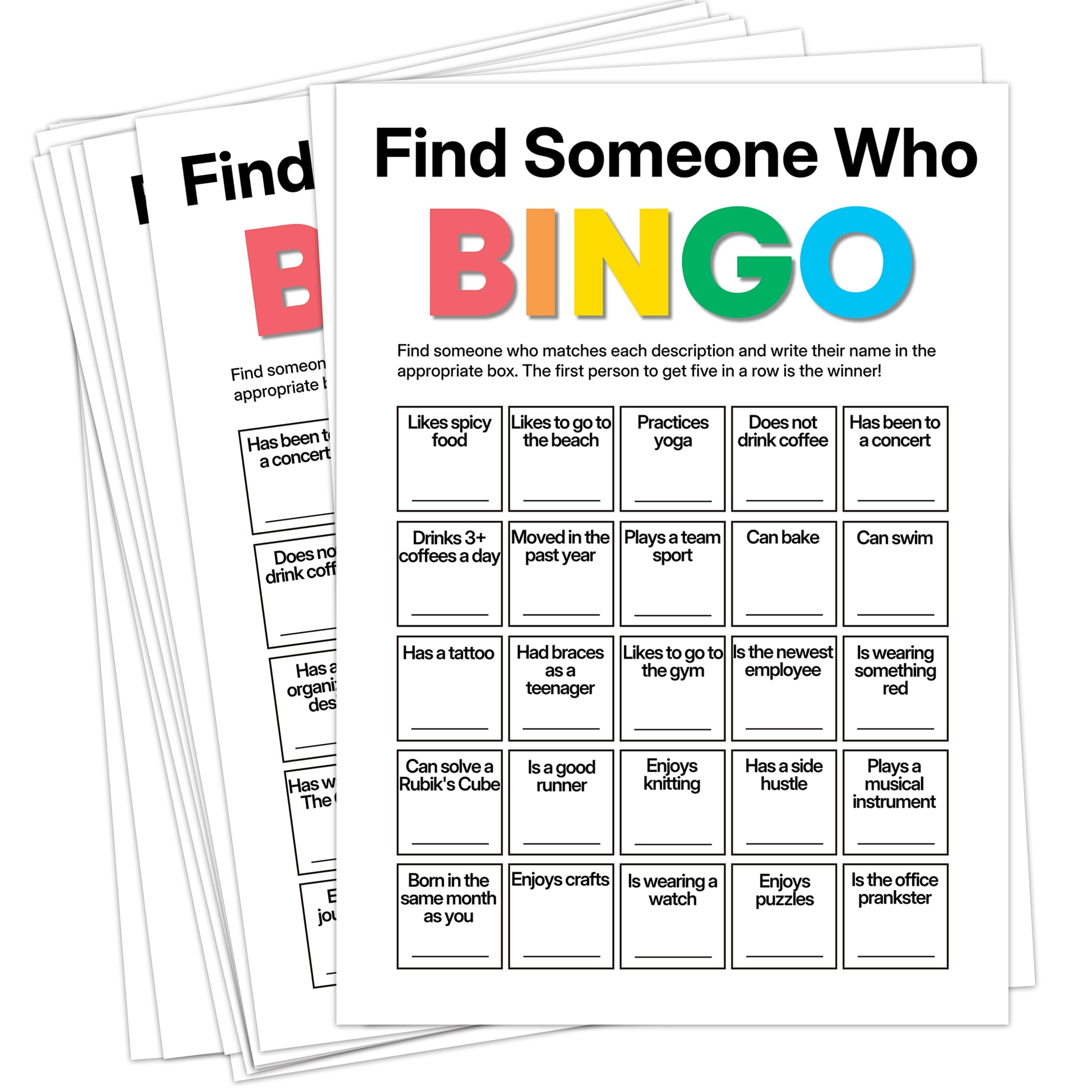 Office Bingo Cards - Adult 25