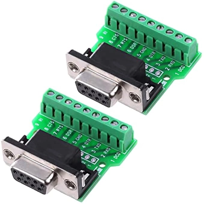 DB9 9PIN SCREW TYPE SERIAL TO TERMINAL FEMALE CONNECTOR ADAPTER