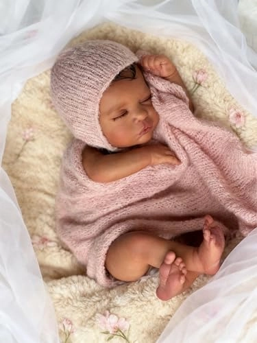 Reborn Baby Doll - 19 Inch Cloth Body Black Curly Hair Ages 3+