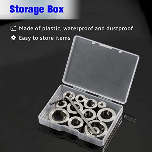 Drill Bit Depth Stop Collar Set - 304 Stainless Steel 12 Pcs 3-16mm