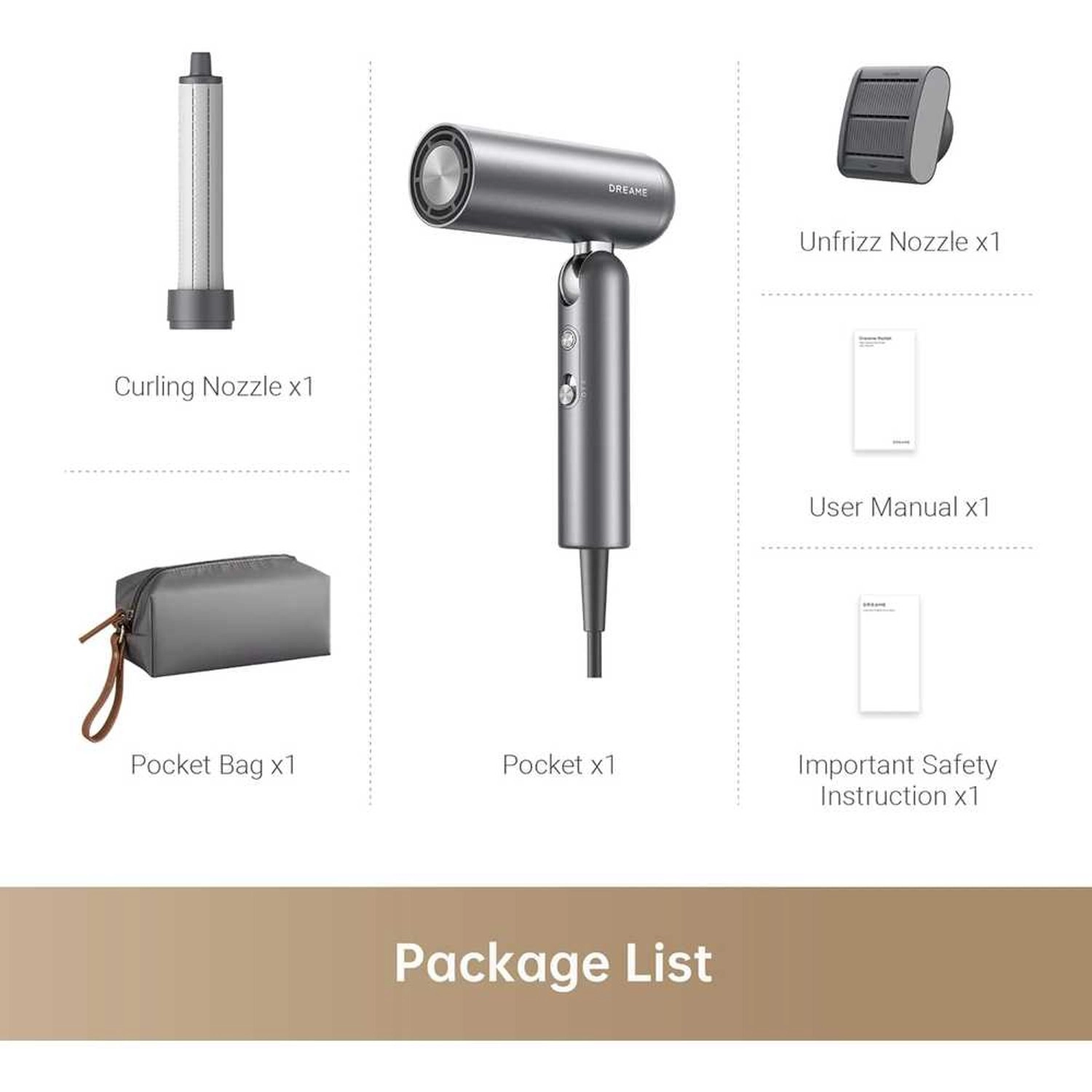 AHD51 - Pocket Hair Dryer 1300W