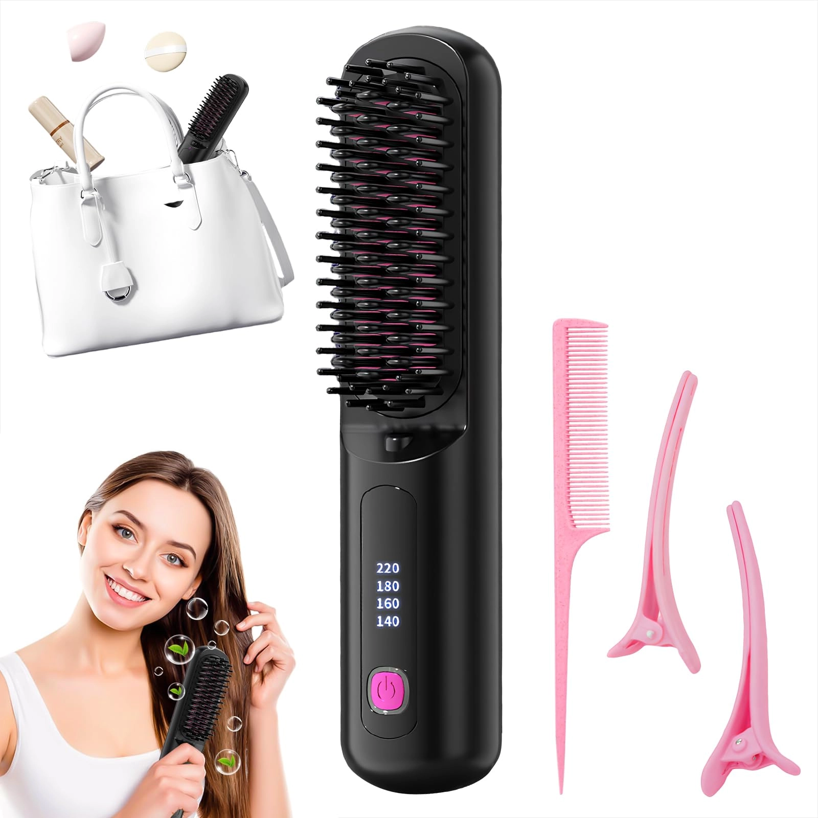 koolshiro Go Brush Pro - Cordless Rechargeable Pink