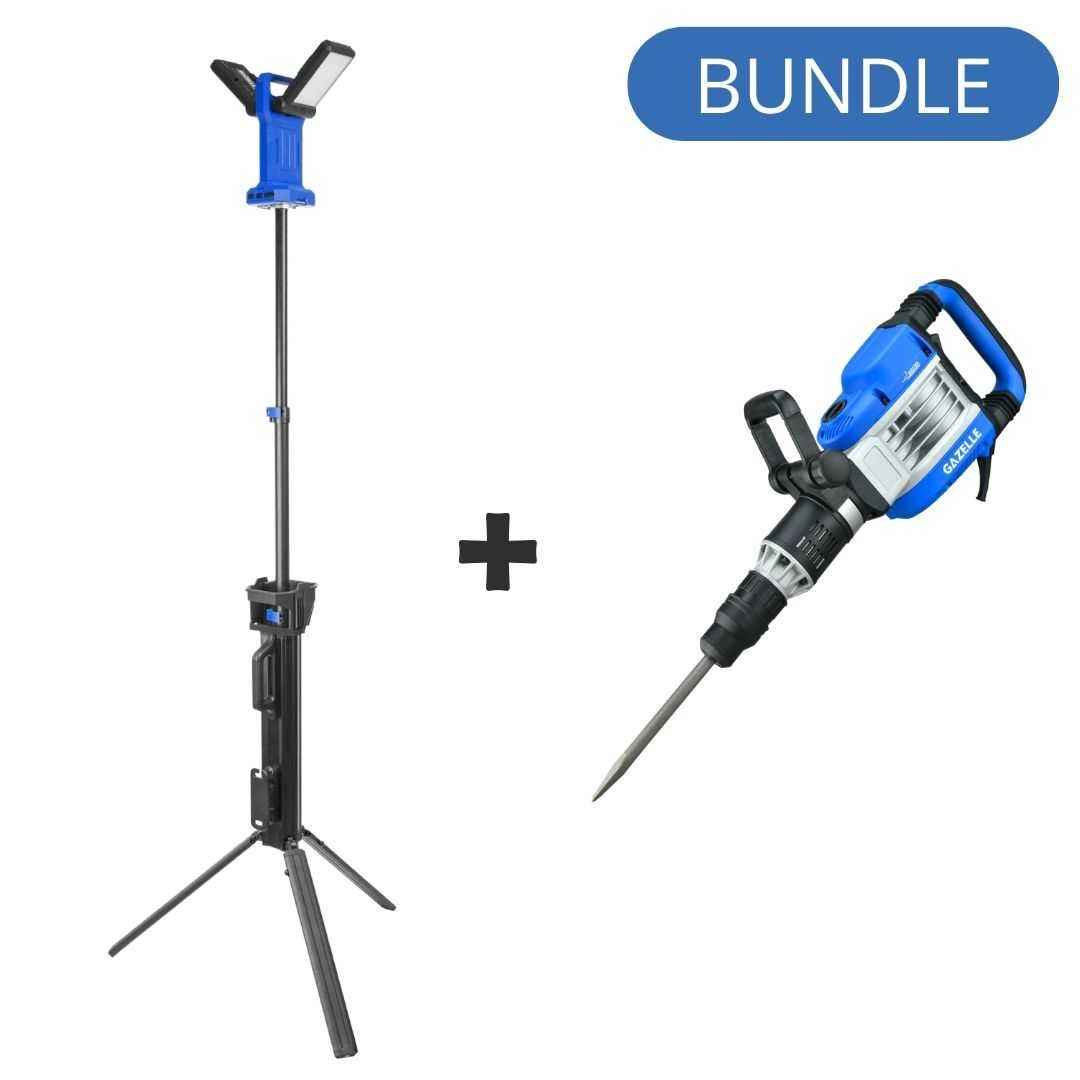 Gazelle Tripod Worklight + Demolition Hammer - 1650W