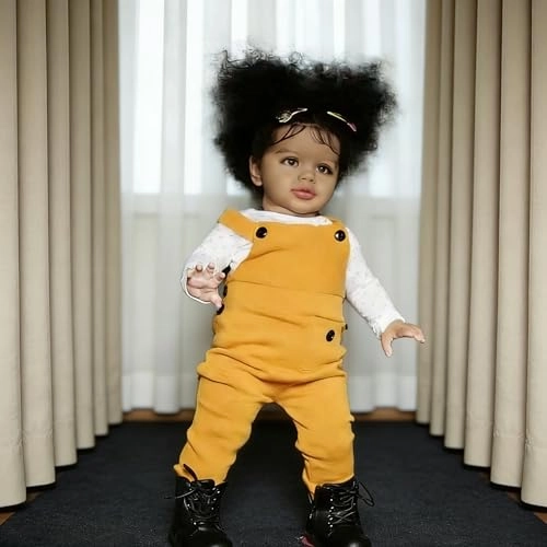 Pippa Reborn Baby Doll - 26 inch Cotton Vinyl Hand-rooted Curly Hair Ages 3+