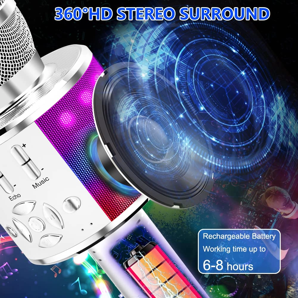 Karaoke Microphone - Handheld Bluetooth