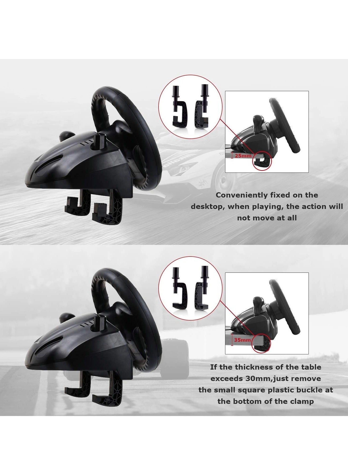 R270 Racing Wheel & Pedals - PC PS3 PS4 XBOX ONE XBOX 360 Nintendo Switch Android