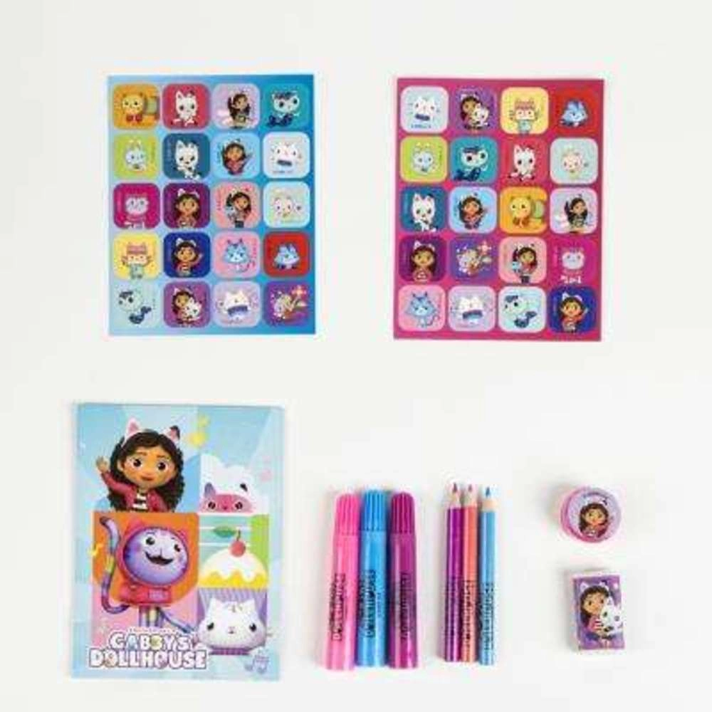 Trolley Colorable Stationery Set - 3 colored markers 3 colored pencils