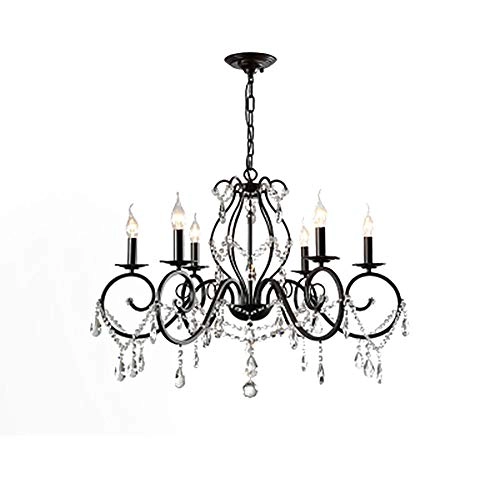 Vintage Candle Lights - 6 head Black