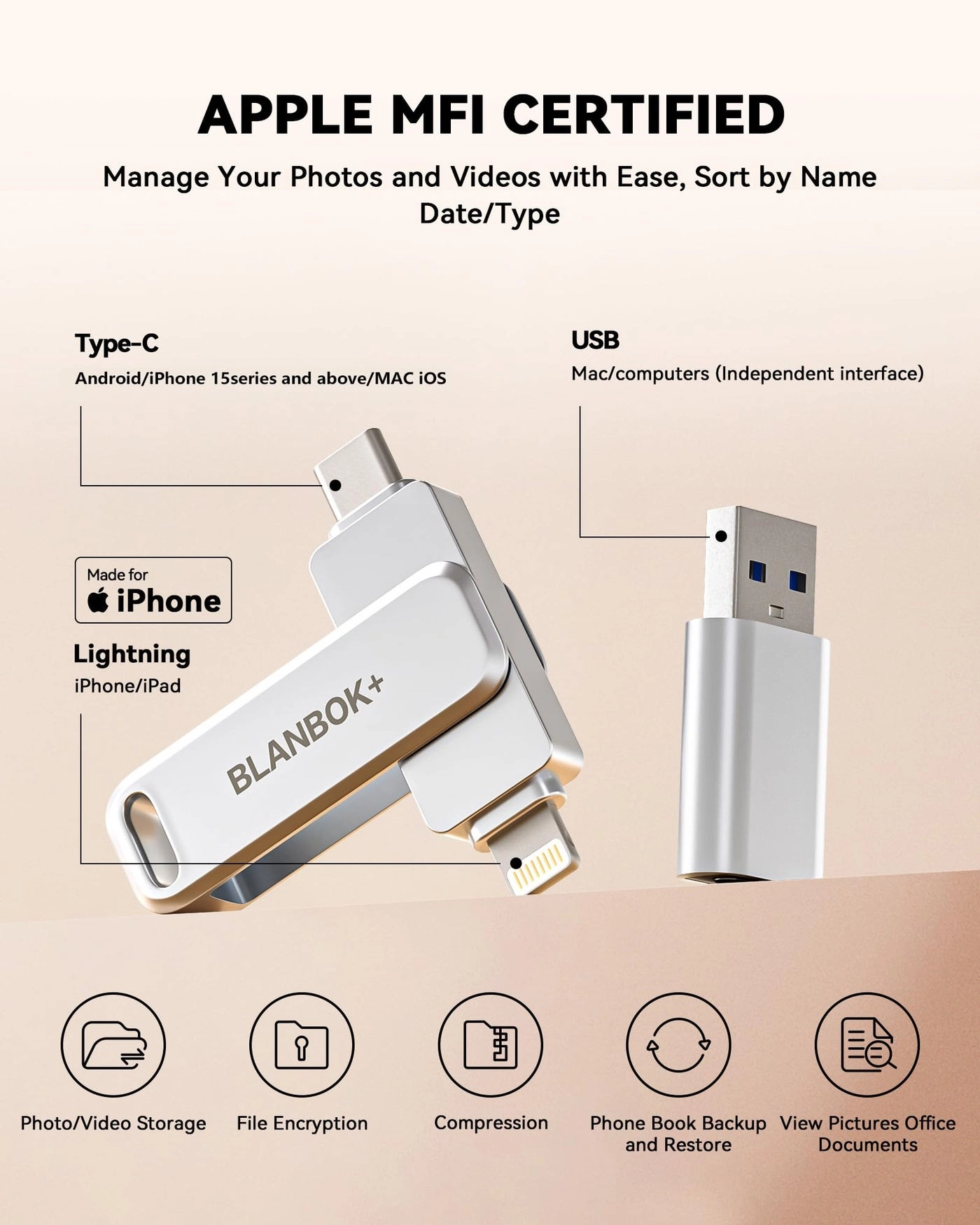 Photo Stick - USB 3.0 Lightning 256GB