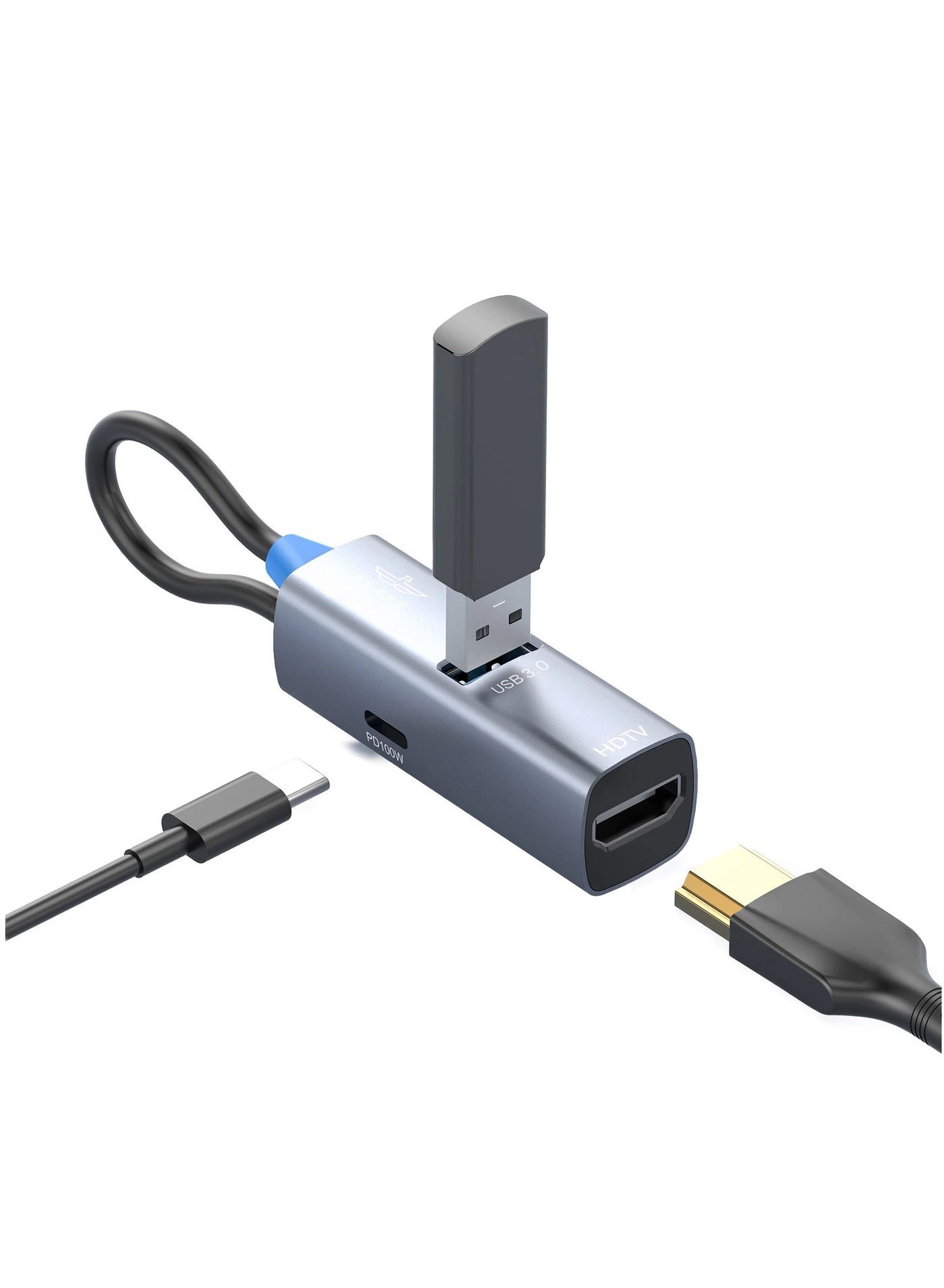 Brave BH-03 - 4K HDMI 30Hz 100W Power Delivery 5Gbps USB 3.0