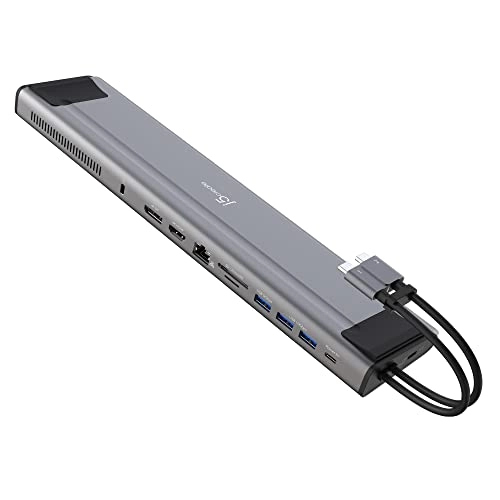 j5create USB C Dual 4K Display Docking Station JCD552 - 12in1 Builtin M2 SSD Slot PD 100W