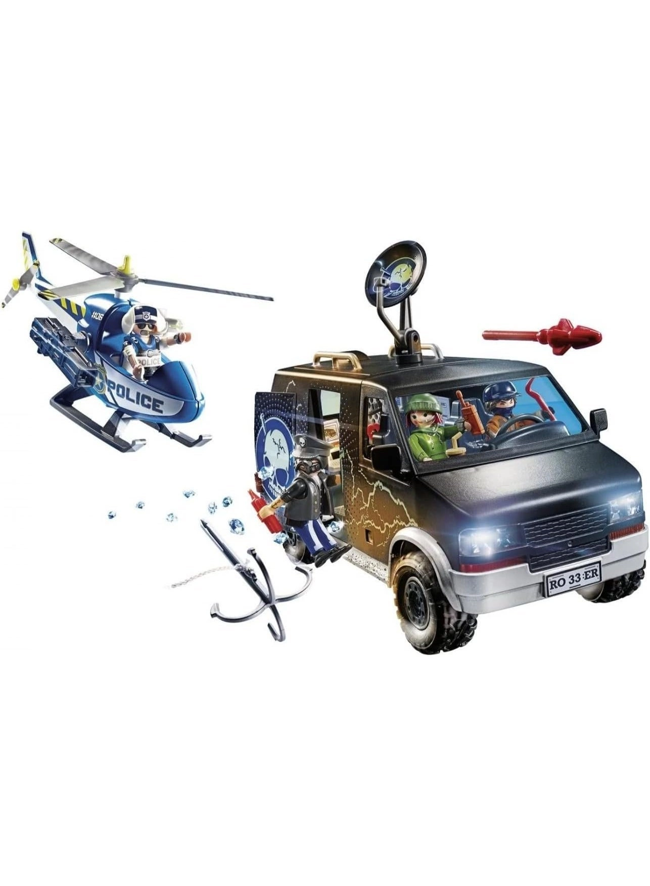 Helicopter Pursuit With Runaway Van - 124pcs