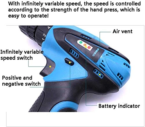 Cordless Screwdriver - 21V LED Light 18 + 1 Torque Stages