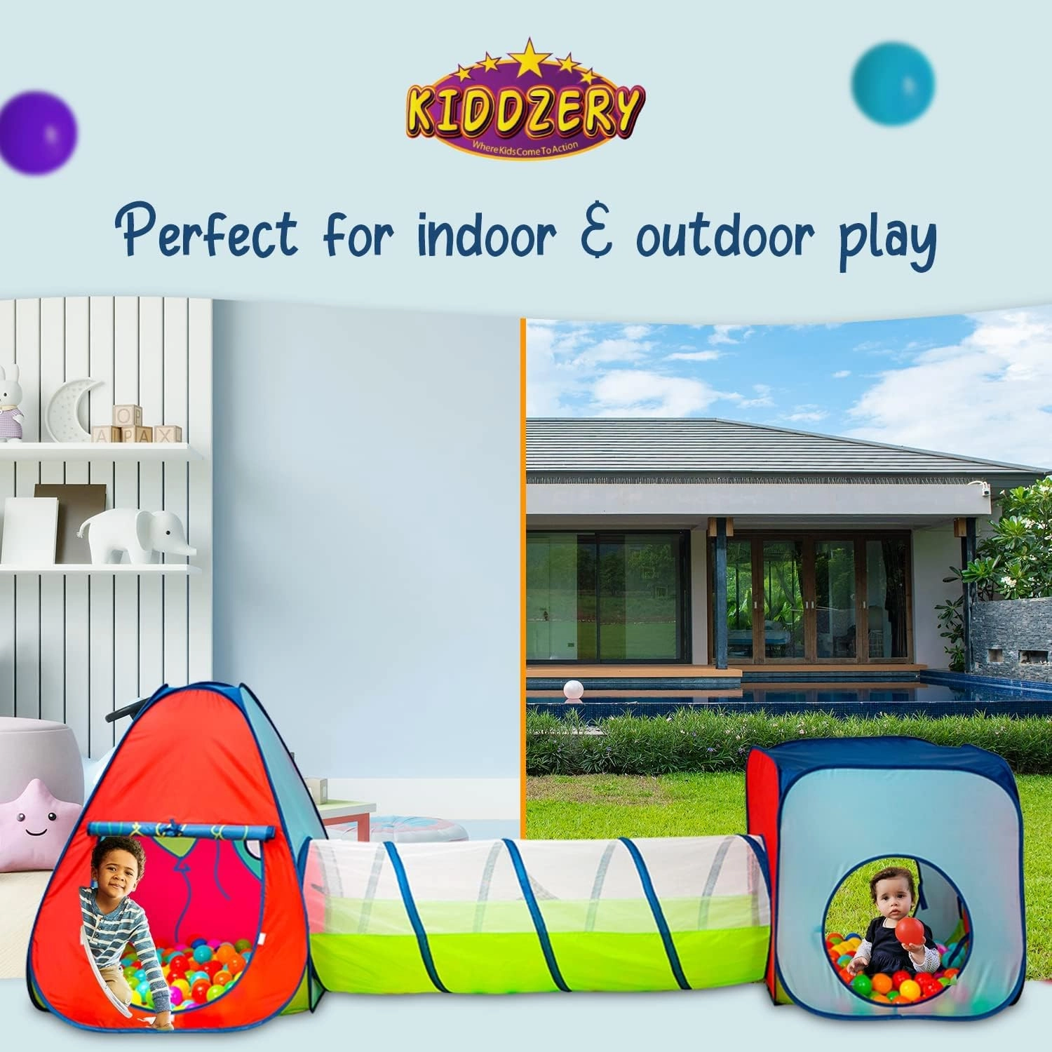 Tunnel and Ball Pit Play Tent