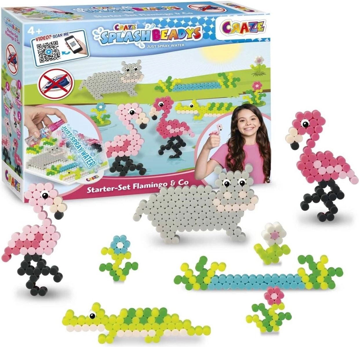 CRAZE Splash Beadys - Starter Flamingo V2 Multi Colour
