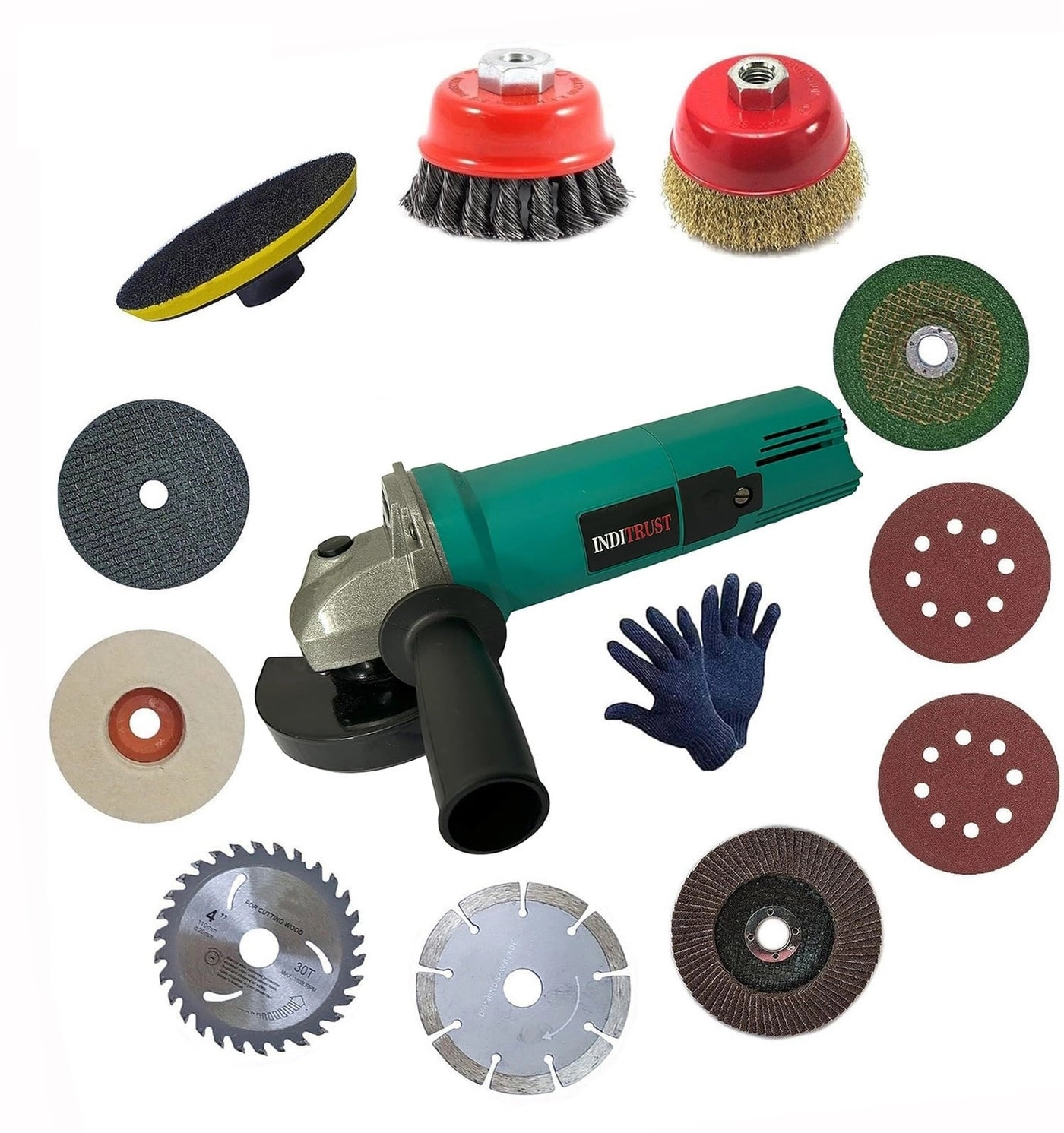801 angle grinder - 950W 10pc Wheel set