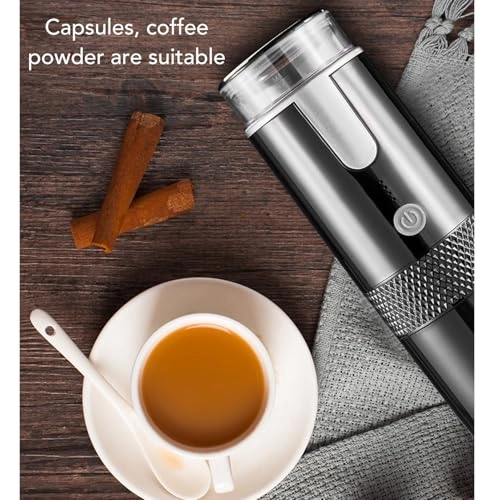 2 in 1 Car Coffee Maker - 160ml capsules ground coffee