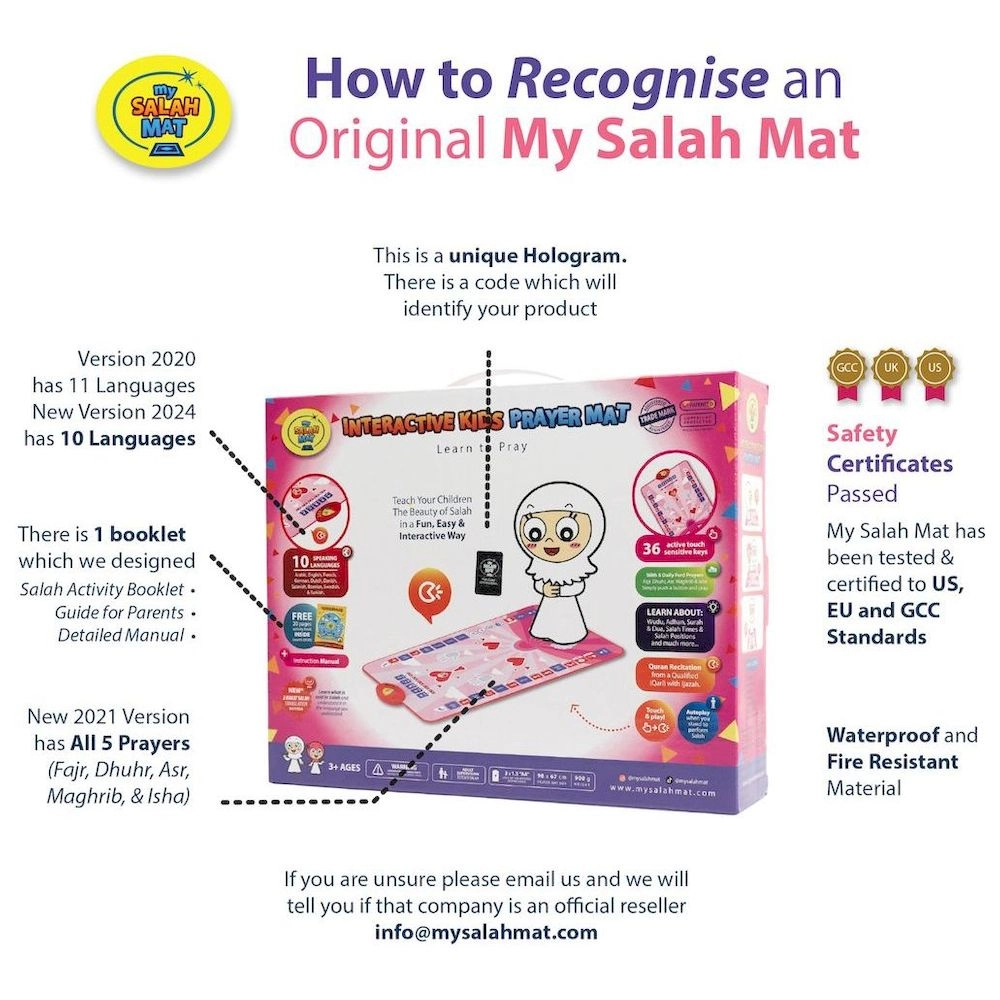 Interactive Kids Prayer Mat - Suitable for 3 years & above