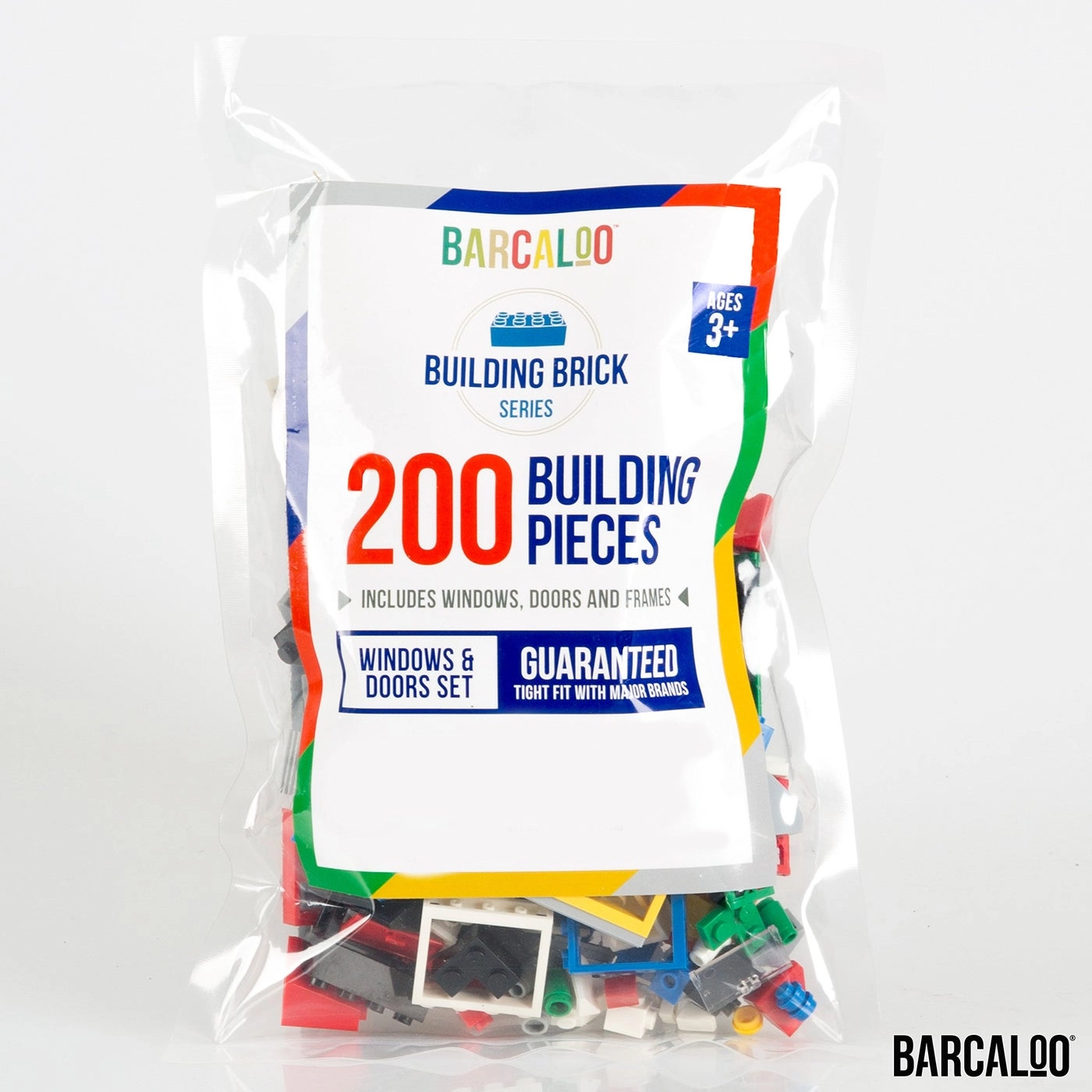 Windows, Doors and Roof Tops Building Bricks Play Set - 200 pcs