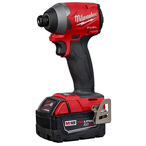 M18 FUEL 1/4" Hex Impact Driver + M18 REDLITHIUM XC5.0 - 5.0Ah + M18 & M12 Multi-Voltage Charger + Belt Clip + Bit Holder + Carrying Case