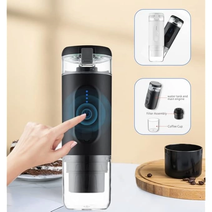 Mini Espresso Travel Coffee Maker - 18 Bar Pressure